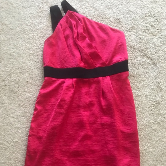 BCBGENERATION One Shoulder Red Dress - Picture 2 of 4